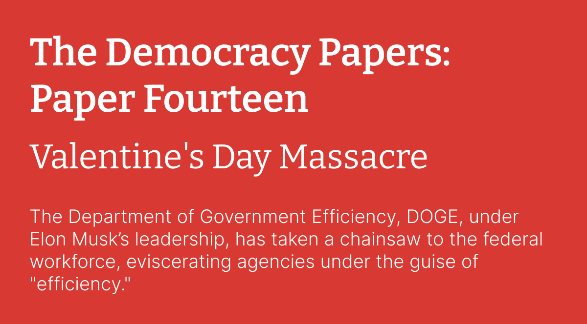 The Democracy Papers: Paper Fourteen