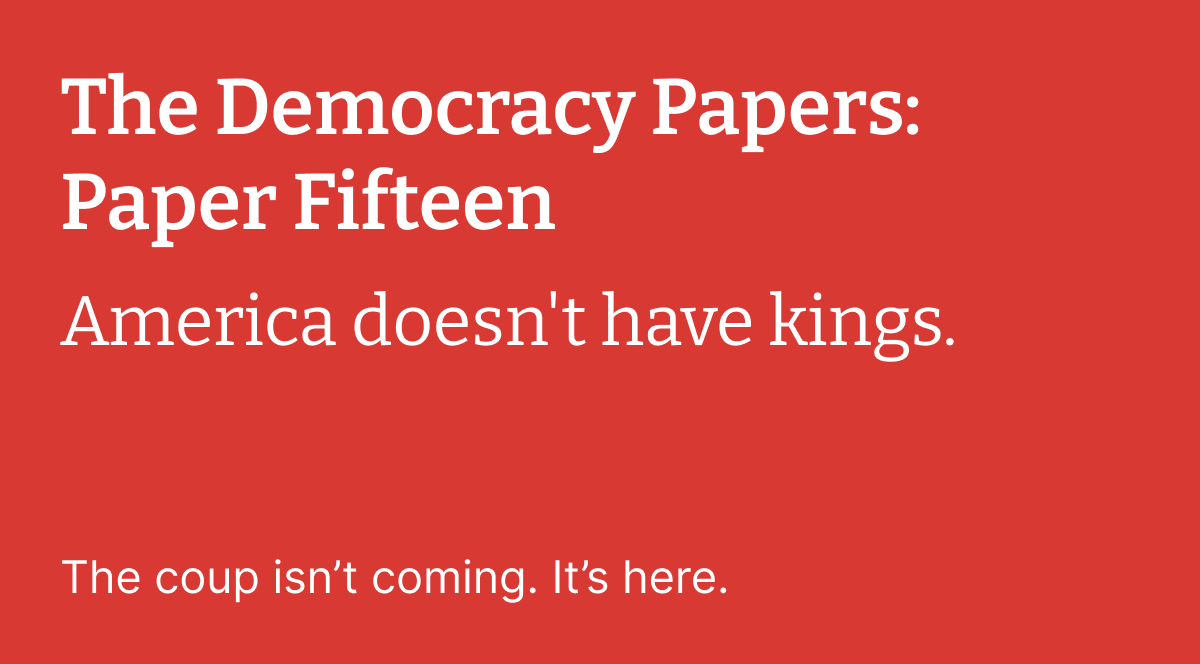 The Democracy Papers: Paper Fifteen