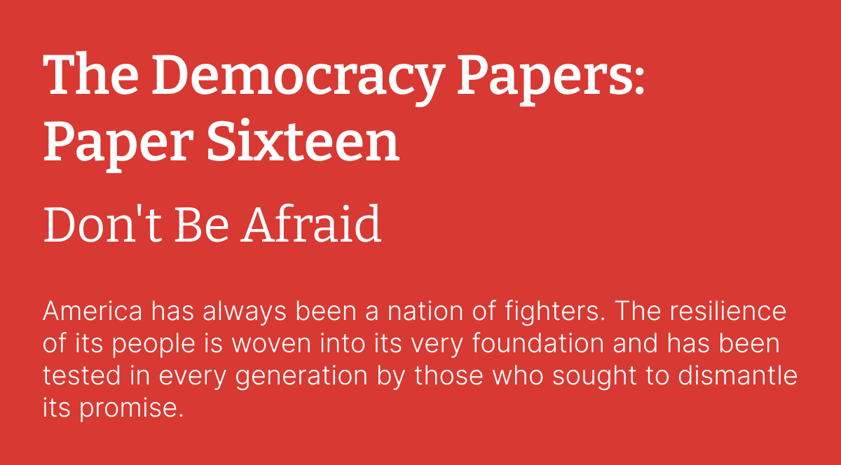 The Democracy Papers: Paper Sixteen