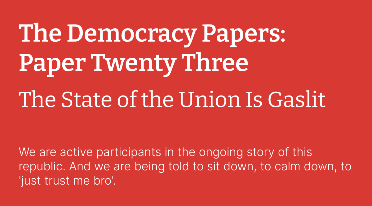 The Democracy Papers: Paper 23